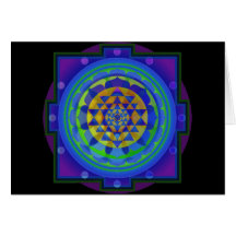 Om (AUM) Yantra mandala greeting card