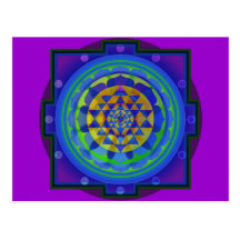 Om (AUM) Yantra mandala Post Card