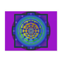 Om (AUM) Yantra mandala Post Card