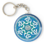 Om Circle Snowflake keychains