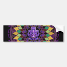 Om Ganesh Mandala Bumper Stickers