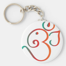 Om-ganpati-green-orange Keychain