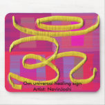 Om Healing Sign on Silk Screen, mousepads