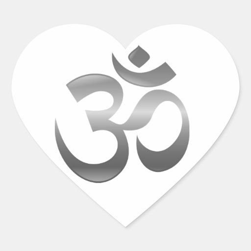 Om Heart Sticker