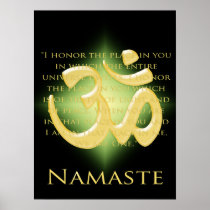 Om in Black & Gold - Namaste