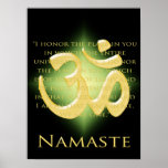 Om in Black & Gold - Namaste posters