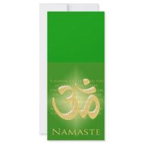 Om in Green & Gold - Namaste