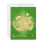 Om in Green & Gold - Namaste invitations