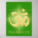 Om in Green & Gold - Namaste posters