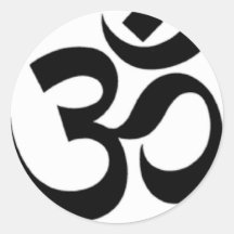 Om ma ni pad me hum Design Products Round Sticker