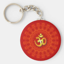 Om Mandala Design Keychains