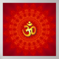 Om Mandala Design Posters