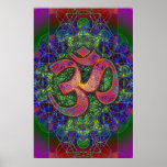 Om Metatron's Cube Mandala Poster posters