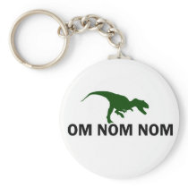 Om Nom Nom Dinosaur Rawr is Hungry Key Chain