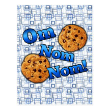 Om Nom Nom, Meme Love Cookies Post Cards