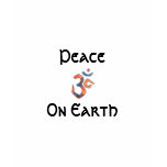 om,  Peace, On Earth t-shirts