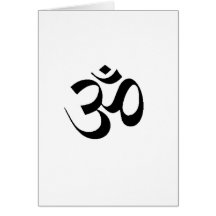 OM - SANSCRIT FOR PEACE GREETING CARDS