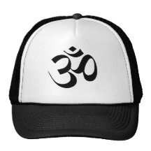 OM - SANSCRIT FOR PEACE MESH HAT