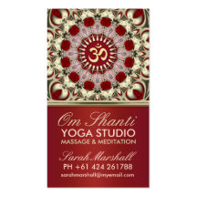 Om Shanti Yoga Studio Business Card