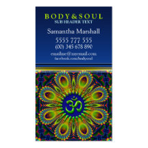 Om Sign Fractal Mandala Yoga NewAge Business Cards