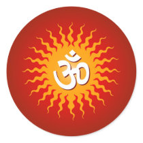 Om Sign Round Stickers