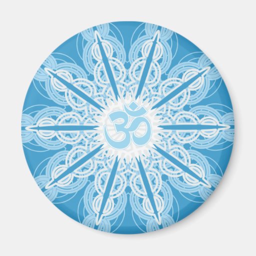 "Om Snowflake" Magnet