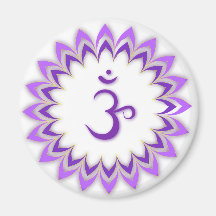 Om Symbol / Crown Chakra Fridge Magnet