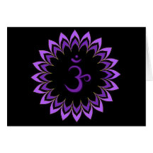 Om Symbol / Crown Chakra Greeting Cards