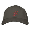 Om Symbol embroidered hats