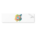 Om-Tatto-Vibrant-Turtle bumper stickers