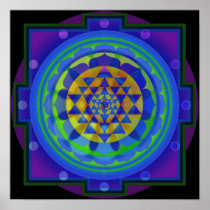 OM Yantra Mandala Poster