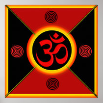 OM Yantra Red/Black/Gold