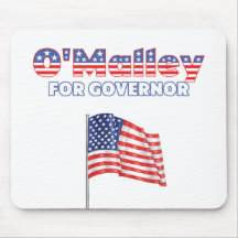 O'Malley for Governor Patriotic American Flag Mousepads