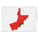 Oman flag map greeting card