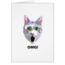 OMG! CAT 'what has he seen?' Card