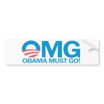 OMG Obama Must Go! Bumper Sticker bumper stickers