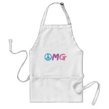 omg peace sign aprons