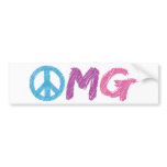 omg peace sign bumper stickers