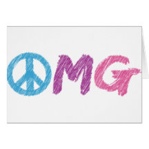 omg peace sign card