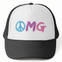 omg peace sign trucker hats