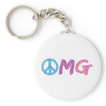 omg peace sign keychain