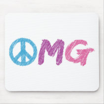 omg peace sign mousepads