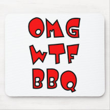 OMG WTF BBQ MOUSEMATS