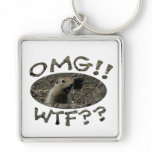 OMG WTF Gopher keychains