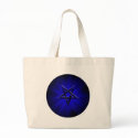 Ominous Blue Inverted Pentagram bags