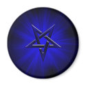 Ominous Blue Inverted Pentagram magnets