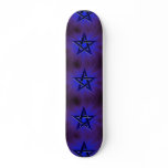 Ominous Blue Pentagram Skateboard