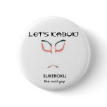 Omiyage Japan-Kabuki Mask of Sukeroku buttons