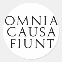 Omnia Causa Fiunt Stickers