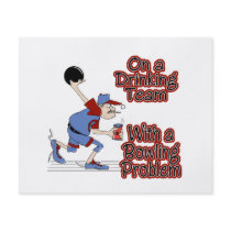 on drinking team with bowling problem flyers